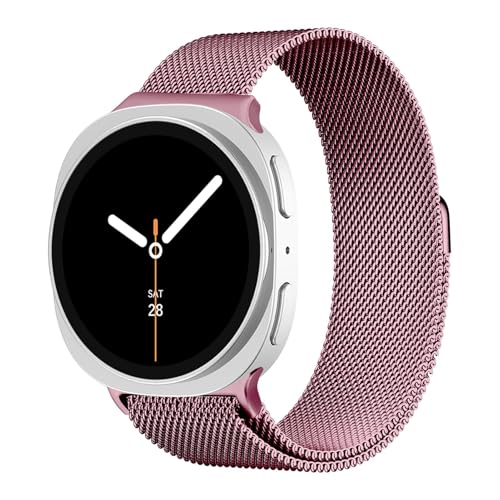 Image of VEMIGON Milanese Loop Metal Band Compatible with Samsung Galaxy Watch 8 40mm 44mm / Watch 8 Classic 46mm, Mesh Magnetic Stainless Steel Replacement Strap (Watch Not Included)