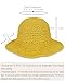 Womens Crochet Straw Sun Hat with Wide Brim – Soft Foldable Floppy Beach Hat for Summer (US, Alpha, One Size, Yellow)