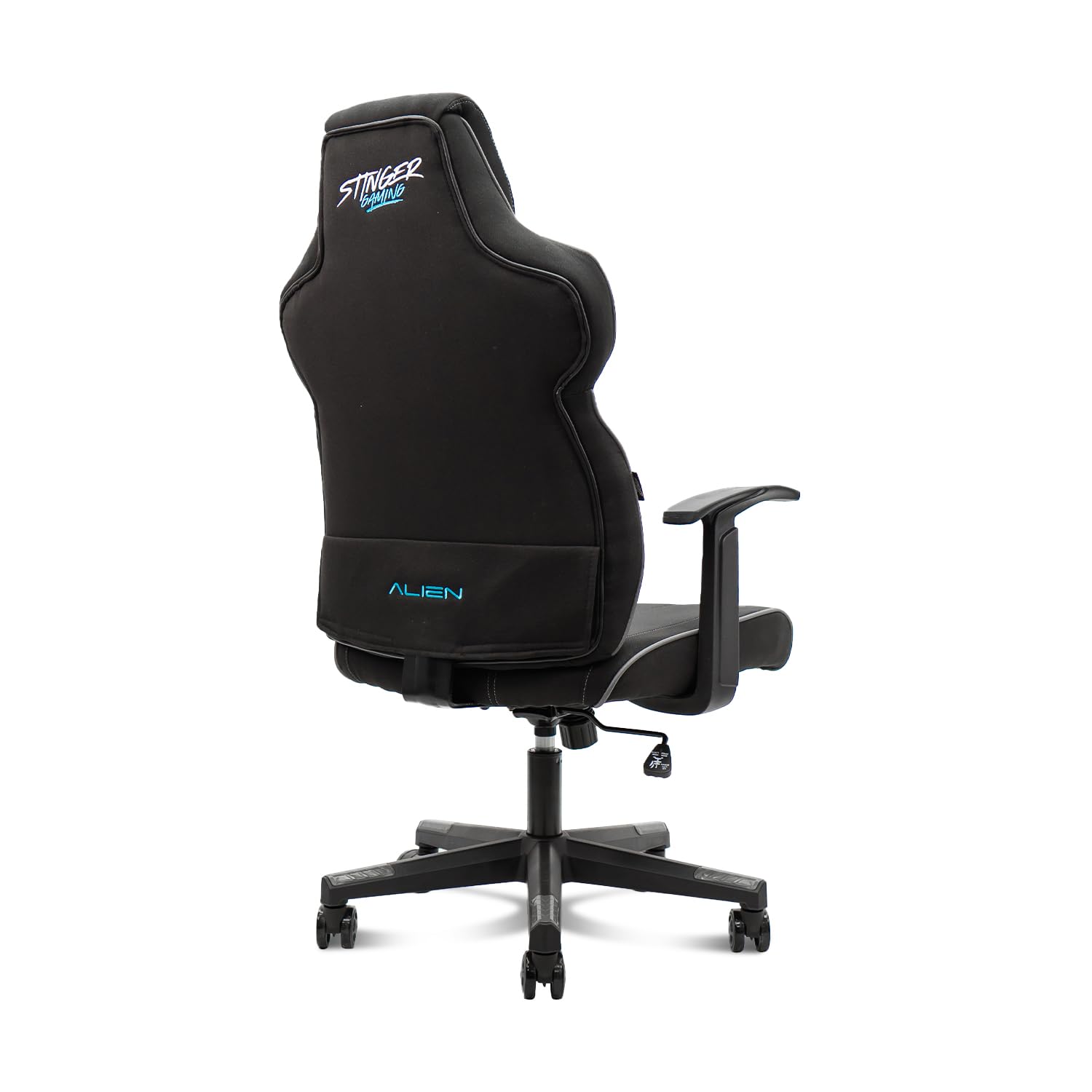 Woxter Stinger Station Alien Titanium - Silla Gaming Oficina (Gamer, Eje Acero, Levantamiento por pistón, Tela Transpirable, Ergonómica, Reposabrazos, Altura Ajustable)