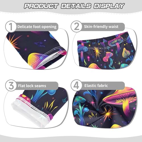 Starry Mushroom Girls Leggings Soft Stretch Workout Yoga Dance Pants for Kids Casual Tights3