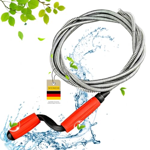 Furet Deboucheur Canalisation avec Manivelle, Professionnel Spirale Furet Débouchage Canalisation-Sonde de Debouchage-Furet Deboucheur WC-Furet Canalisation pour Les Evier Travaux Manuels