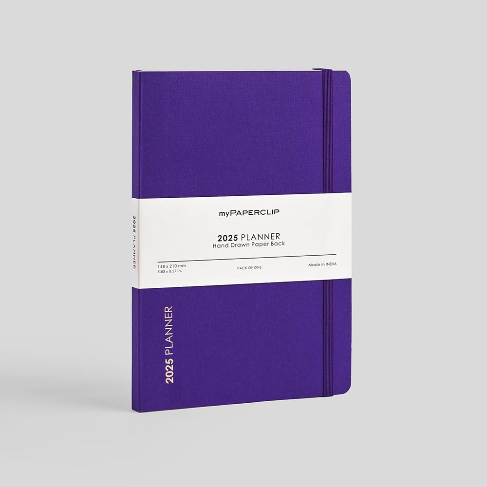 myPAPERCLIP 2025 Weekly Planner, Section Thread Bound, Hand Drawn Paper Back, A5 (148 x 210 mm, 5.83 x 8.27 in), Amethyst-image-23