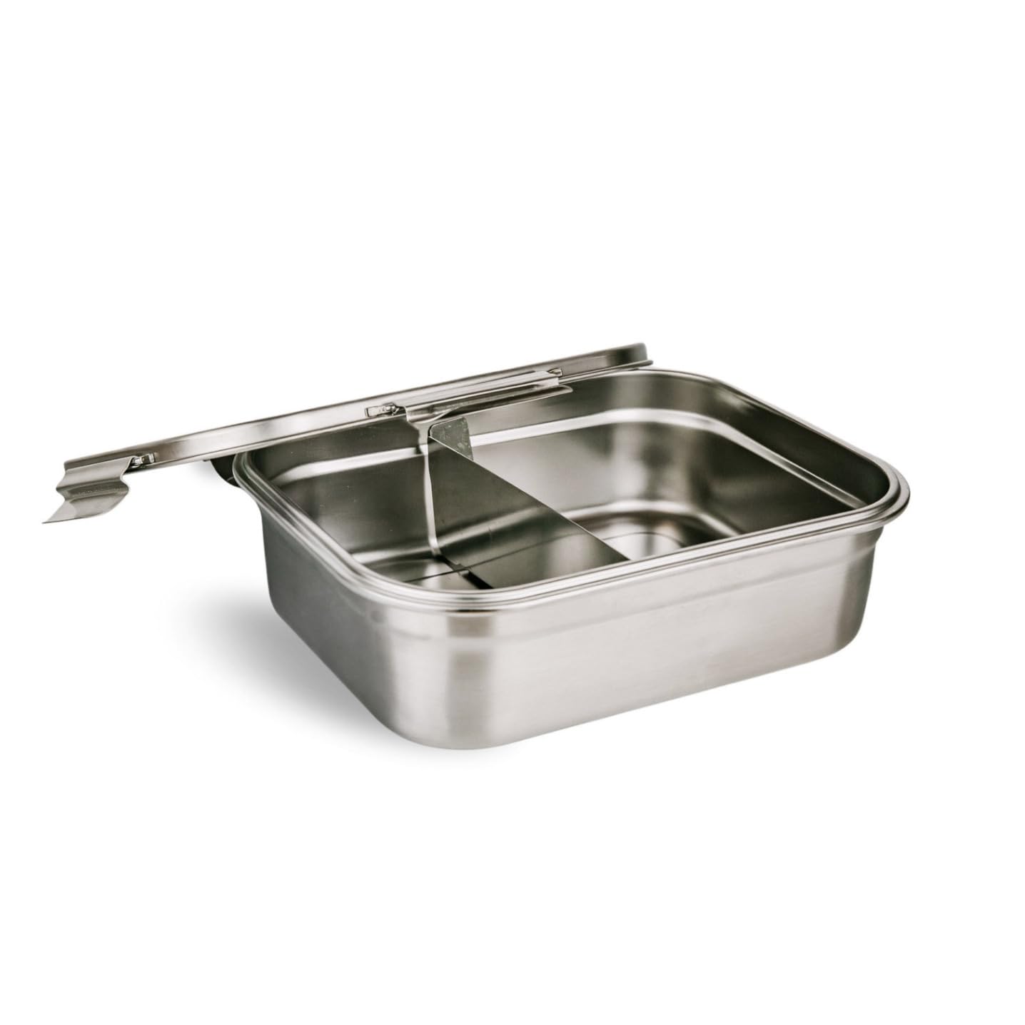 Elephant Box Fiambrera antifugas con cierre de clip y sello n.º 6 con sello de silicona extraíble, recipiente de acero inoxidable para alimentos, sin BPA y plástico (capacidad de 1900 ml)