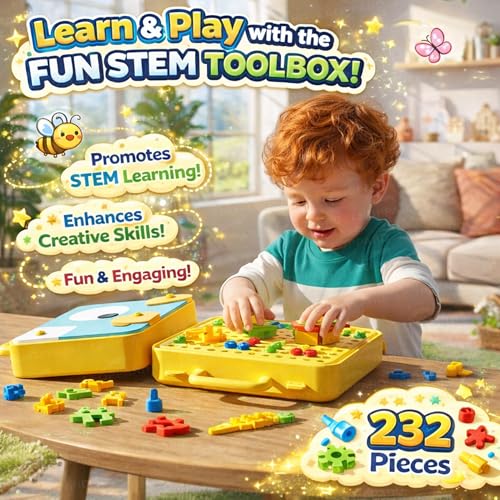 Image of The Little Ones Mechanical Toys - Construction Toys For Kids Aged 3+ Years Old,Stem Toys,Diy Kit,Best Birthday Gift For Boys & Girls,Educational Games [Junior Fix Construction Set- 40+Models- 232 PCS]