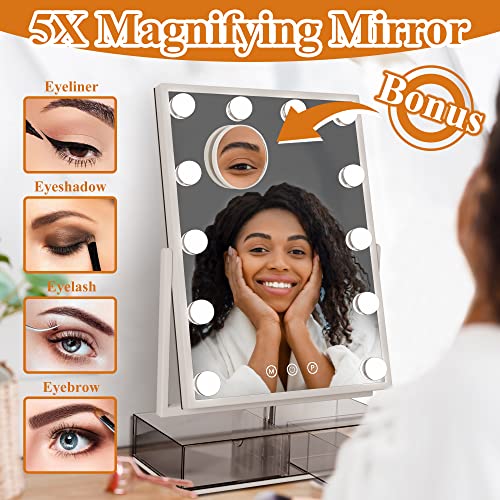 Espejo de Maquillaje NeuType con Luces y 12 Bombillas miniatura 6