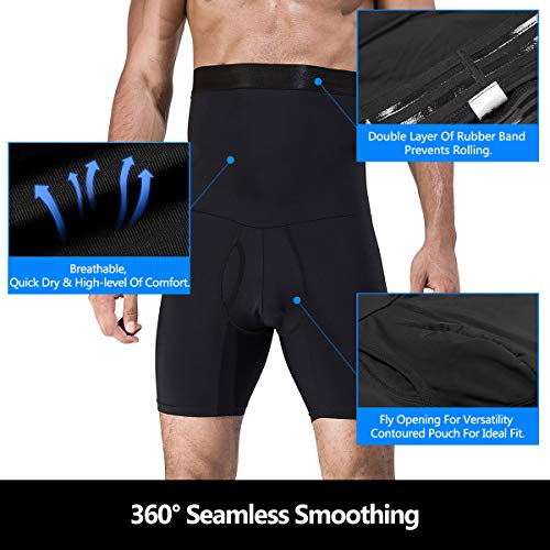 Men's Shapewear High Waist Tummy Abdomen Leg Control Shorts Slimming Body Shaper Underwear Boxer Brief4