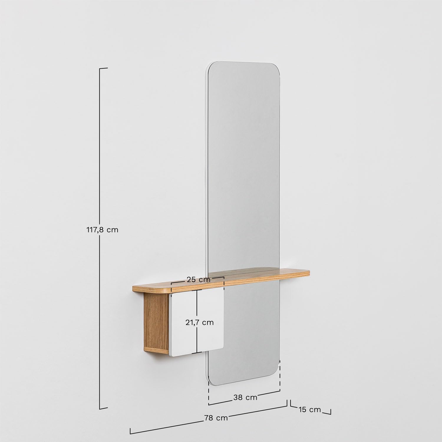 SKLUM Przedpokój 80x120 cm z MDF z lustrem Varna
