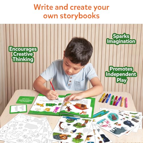 Image of Skillmatics Storybook Art Kit - DIY Craft & Writing Kit for Kids | Create Animal-Themed Stories with 300+ Stickers, Scrapbooking & Journal Activity, Gifts for Kids Ages 5, 6, 7, 8, 9, 10