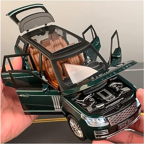 Image of DEUSON ECOM 1:24 Scale Range Rover Sentinel SUV Toy Car for Kids Diecast Metal Cars Openable Door Toy Car with Sound Light Pullback Openable Door, Black