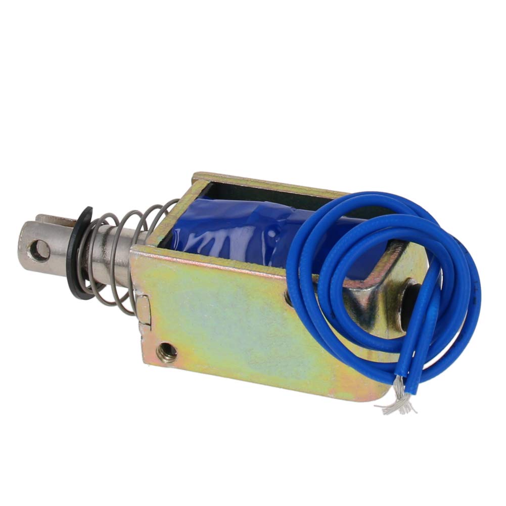 Bettomshin DC 24V 25N Push Pull Type Solenoid Electromagnet, 0.4A 9.6W 10mm Stroke Open Frame Solenoid Electromagnet Linear Motion, JF-1039B-24V-image-7