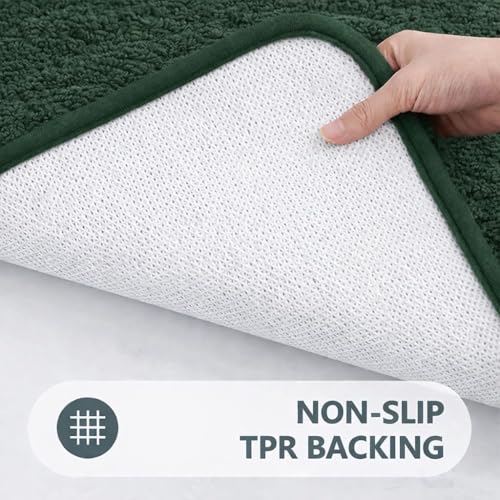 Image of HOWNICE Decore Microfiber Door Mats for Home Entrance Living Room | Anti Skid Doormats for Bathroom Entrance and Bedrooms | Main Door Mats for Entrance Mat (Bedroom Matt Green Mat)