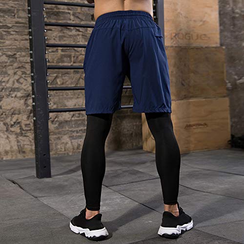 Ajcoflt Shorts de esportes Bolsos de secagem rápida Solto respirável Gym Running Workout Activewear