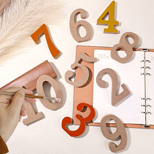 KINBOM 10cm Numeri in Legno Grandi, Fetta di Legno...