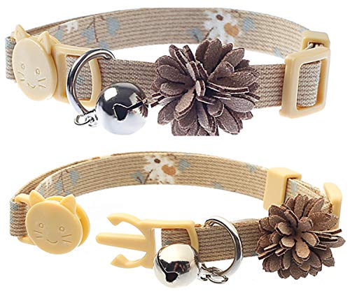 Pack of 3 Cat Flower Collar - Breakaway Small Dog Collars with Bell - Image 5
