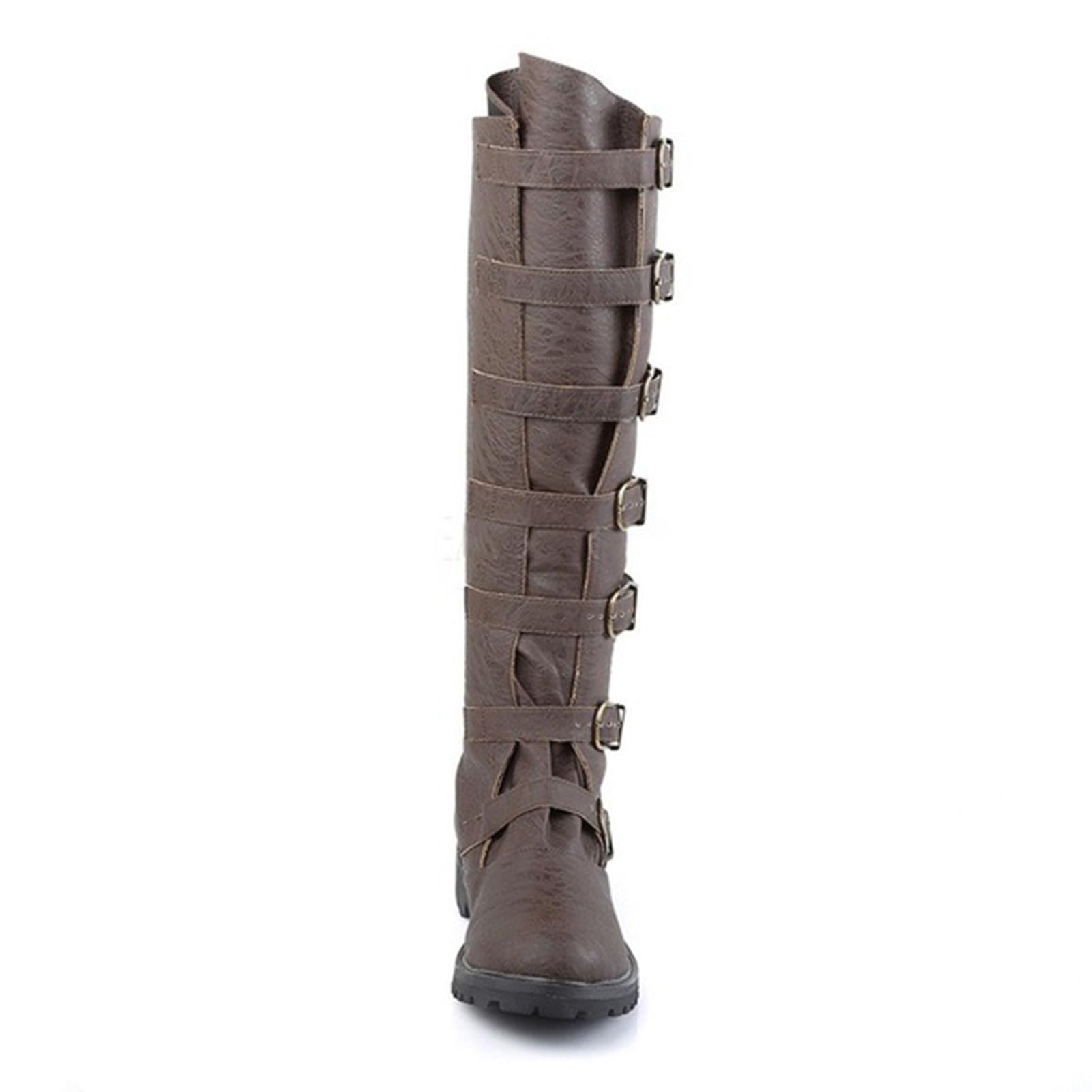 Middeleeuwse Viking Pu Lederen Laarzen, Vintage Piraat Renaissance