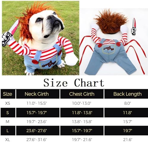 NACOCO Hundekostüm, Halloween- und Katzen-Cosplay, Partyanzug, lustig für kleine bis große Hunde (Größe XL)