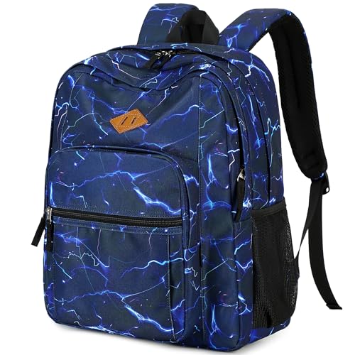 Image of abshoo Teen Girls Solid Color Backpack For School Boys Water Resistant School Bag (Lightning Navy)