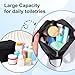 Tolare 6 PCS Travel Toiletry Bag for Women and Men, Travel Pouch, Large Shaving Bag, Portable Grooming Bag, Foldable Storage Bags with Handle for Cosmetics Toiletries Tools, 6 Colors