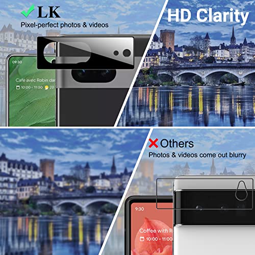 Image of LK 3 Pack for Google Pixel 7 Screen Protector, 2 Pack Camera Lens Protector, Tempered Glass Fit Lens Cutouts Ports, one second Fingerprint Unlock, 0 Bubble, with Easy Installation Tool