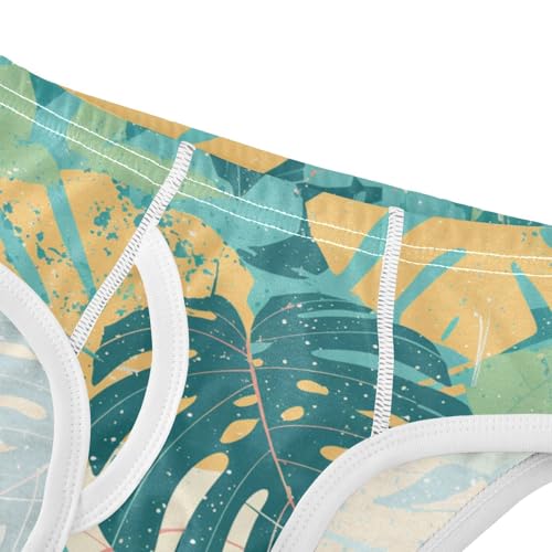 KLL Leaves Monstera Blots Boys Toddler Pure Cotton Boxer Briefs Cute Undies4