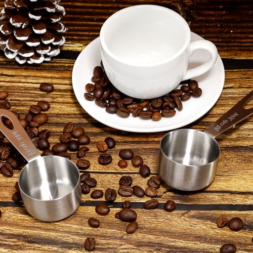 2Pcs 1/8 Cup Measuring Cup, 30ml Scoop, Stainless Steel Measuring Cups, Coffee Scoops, Measuring Scoops for Canisters Tablespoon Measure Spoon, Short Handle Cooking Measuring Scoop(30ML) - Image 6