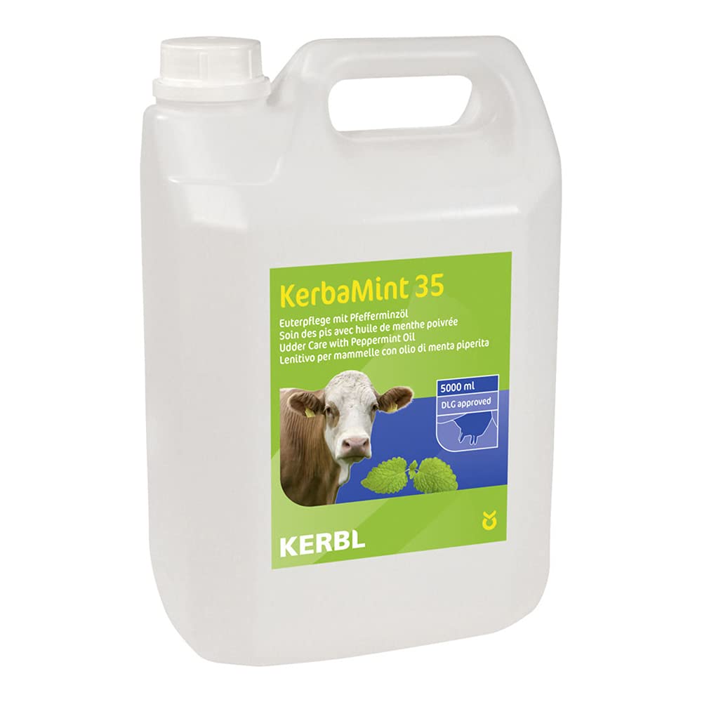 Kerbl KerbaMint 15261 - Lote de 4 bidones para bomba dosificadora, 5000 ml de volumen