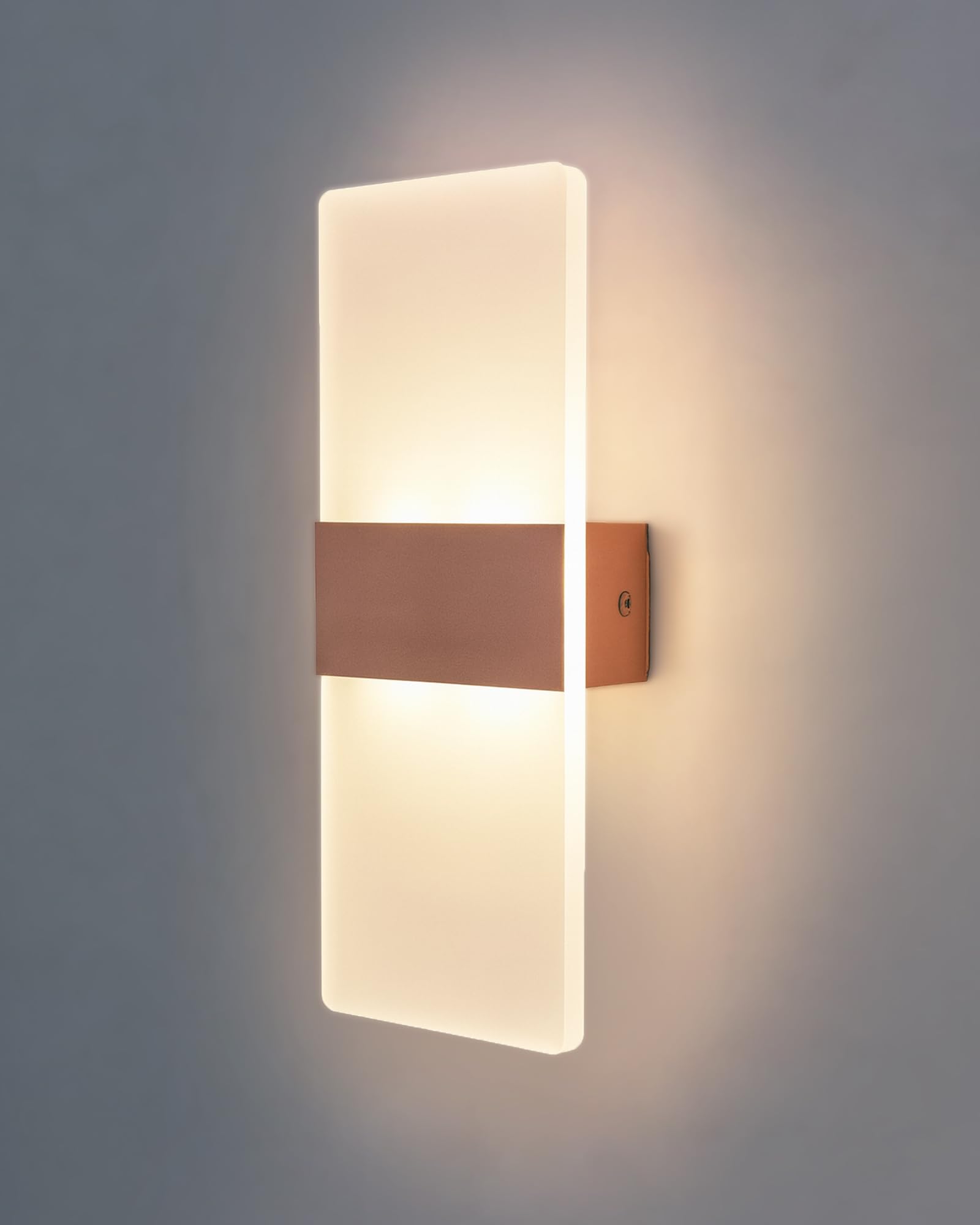 Rose Gold LED Wall Sconce - Modern Acrylic Light -3