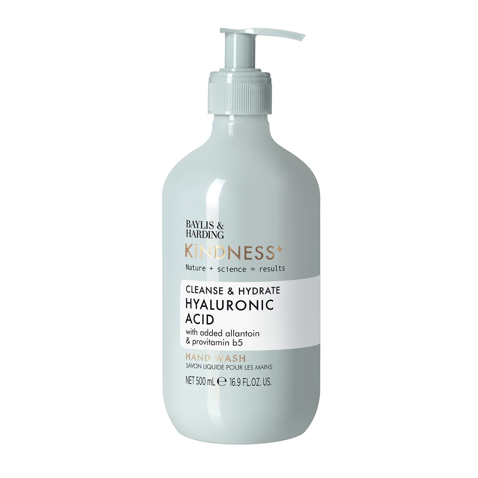 Baylis & Harding Kindness + Plant Hyaluronic Acid, Pear & Orange Blossom Fragrance, 500 ml Cleanse & Hydrate Hand Wash (Pack of 1) - Vegan Friendly