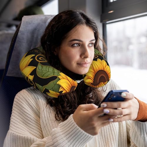 Almohada de viaje espuma viscoelástica U ergonómica miniatura 5