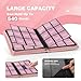 Trading Card Binder with 9 Side Loading Pocket Card Album Hold Up to 540 Cards PU Card Collection Binder, Collectible Albums Card Folder for MTG, TCG, Sports Cards（9-Pink）