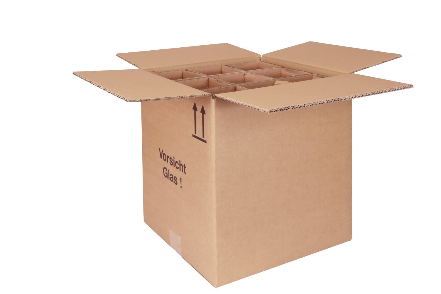 smiley pack Flaschenversandkarton für 9 Flaschen inkl. Einlage – 20 Stück