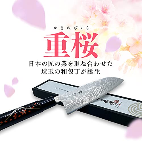 Amazon｜重桜 V金10号 富士桜柄 ダマスカス 33層 (黒色, ペティ