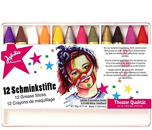 Schminkstifte (12 Farben) THEATER QUALITÄT