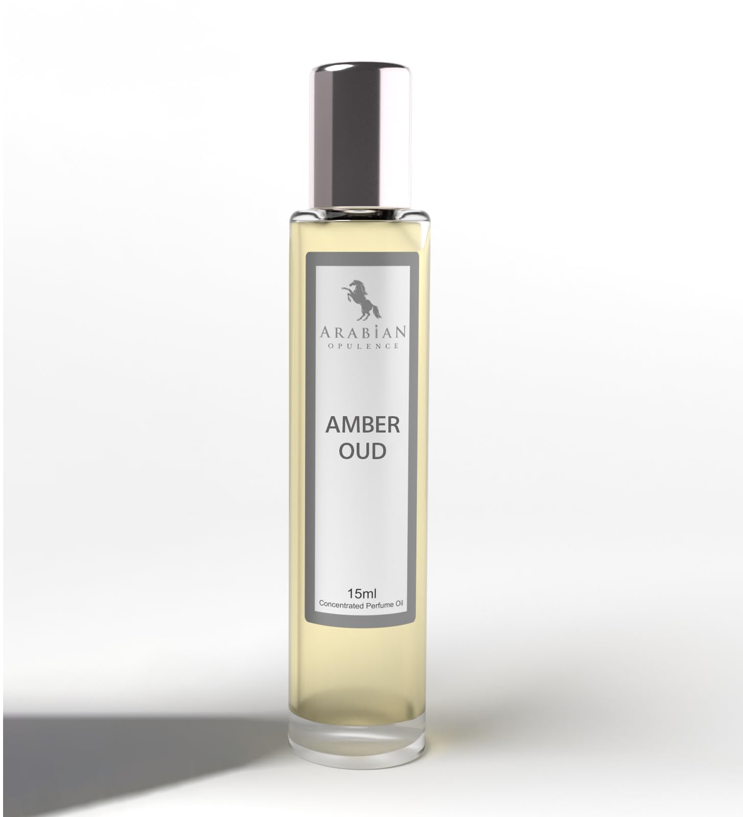 Arabian Opulence FR5 AMBER OUD Roll-on olejek perfumowany, skoncentrowany olejek do ciała, długotrwały perfumy na bazie oleju, unisex, rozmiar podróżny, butelka bez alkoholu (15 ml)