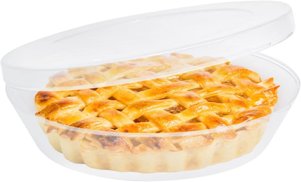 Harloon Plastic Disposable Pie Containers with Hinged