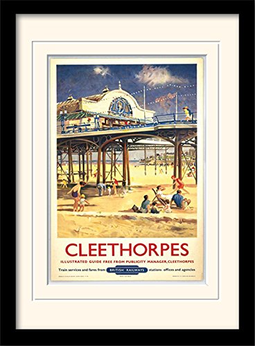 National Railway Museum "Cleethorpes (1)" Mounted and Framed Print, Multi-Colour, 30 x 40 cm