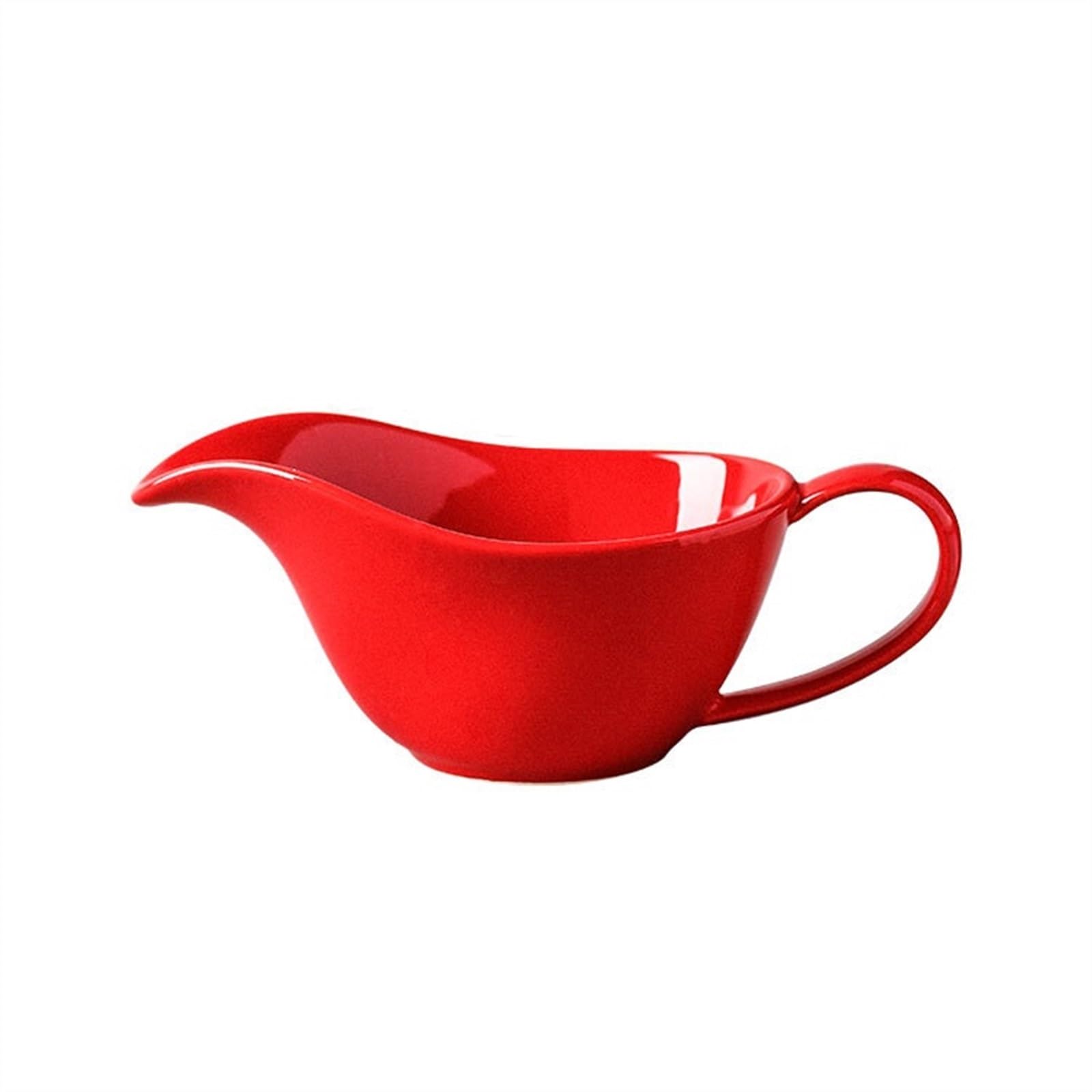 Saucière céramique avec tasse de lait et séparateur de jus de table
