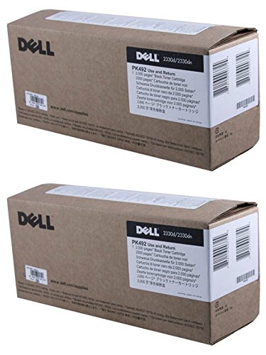 Dell PK492 Toner Cartridge 2 Pack for 2330D, 2330DN, 2350D, 2350DN Laser Printers