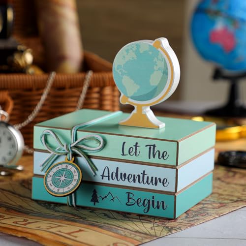 Image of Pinkunn 4 Pcs Travel Themed Table Decorations Adventure Awaits Centerpiece