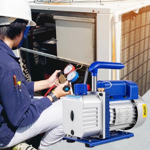 VEVOR 3CFM Vakuumpumpe,1/4 HP Vakuumpumpe Unterdruckpumpe, 220 V Unterdruckpumpe Vakuumgeräte Pumpe, 50HZ Unterdruckpumpe Vakuumgeräte Pumpe