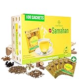 SAMAHAN Ayurvedic Herbal Tea Packets - Sri Lankan Ceylon Blend with 14 Natural Herbs Including Ginger, Black Pepper & More, Herbal Tea Bags for Wellness, Relaxation & Daily Comfort - 100 Count