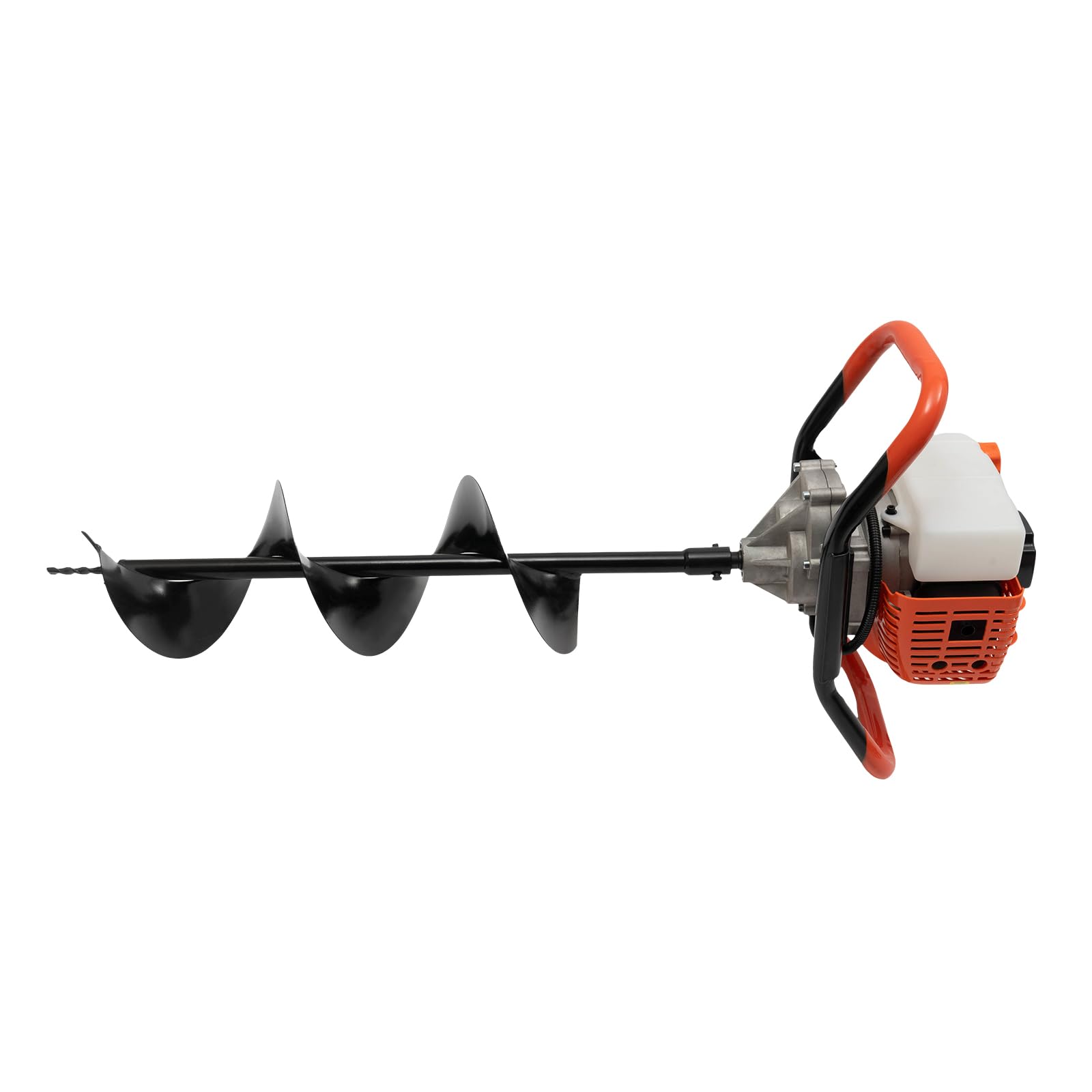 Broca de tierra de gasolina de 52 cc, 1460 W, con profundidad máxima de perforación de 300 mm, incluye broca de jardín de 4/6/8 pulgadas, motor de gasolina para postes de vallas, plantas de árboles y