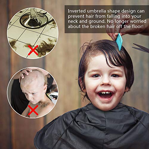 Hair Cutting Cape, Black Barber Haircut Hairdressing Cape - Image 4