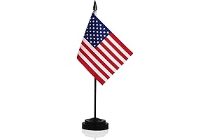 ANLEY USA Deluxe Desk Flag Set: Miniature American Desktop Flag