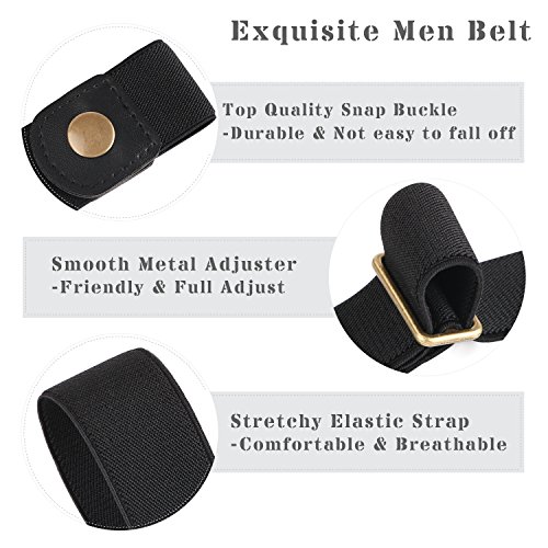 XZQTIVE No Buckle Invisible Elastic Stretch Belt for Men/Women Fits waist 24-50in Father Day Gift2