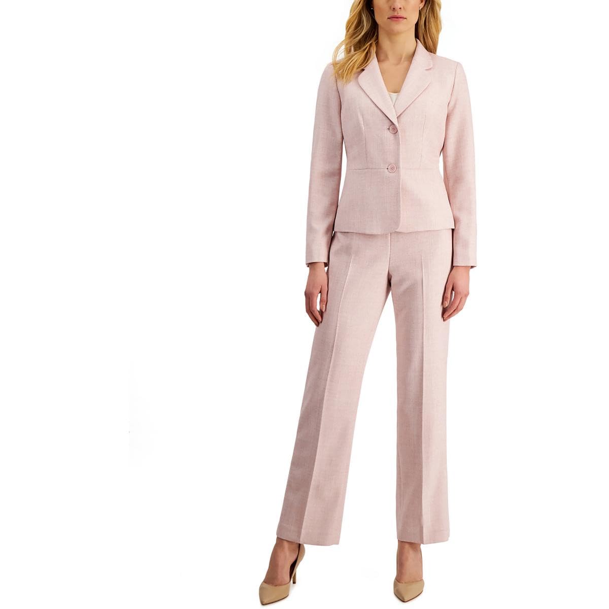 Le Suit Womens Notch Collar 2 Btn JKT Audrey Side Zip Pant