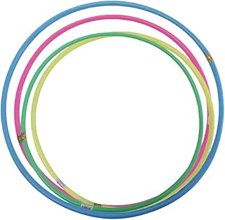 Hula Hoops 55cm 12-Pack - Multicolor Fitness Hoops for Kids & Adults - Indoor & Outdoor Exercise & Fun Games - Exercise Hoop for party Games, Gymnastics - Hula Hoops for Weight lose