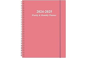 2024 Weekly Planner 8.5X11 Spiral Bound - Monthly Tabs Inner Pocket