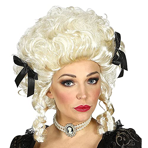 Parrucca Demonia Bianco E Nero Widmann - Per Halloween, Carnevale E Feste In Maschera - Foto 5