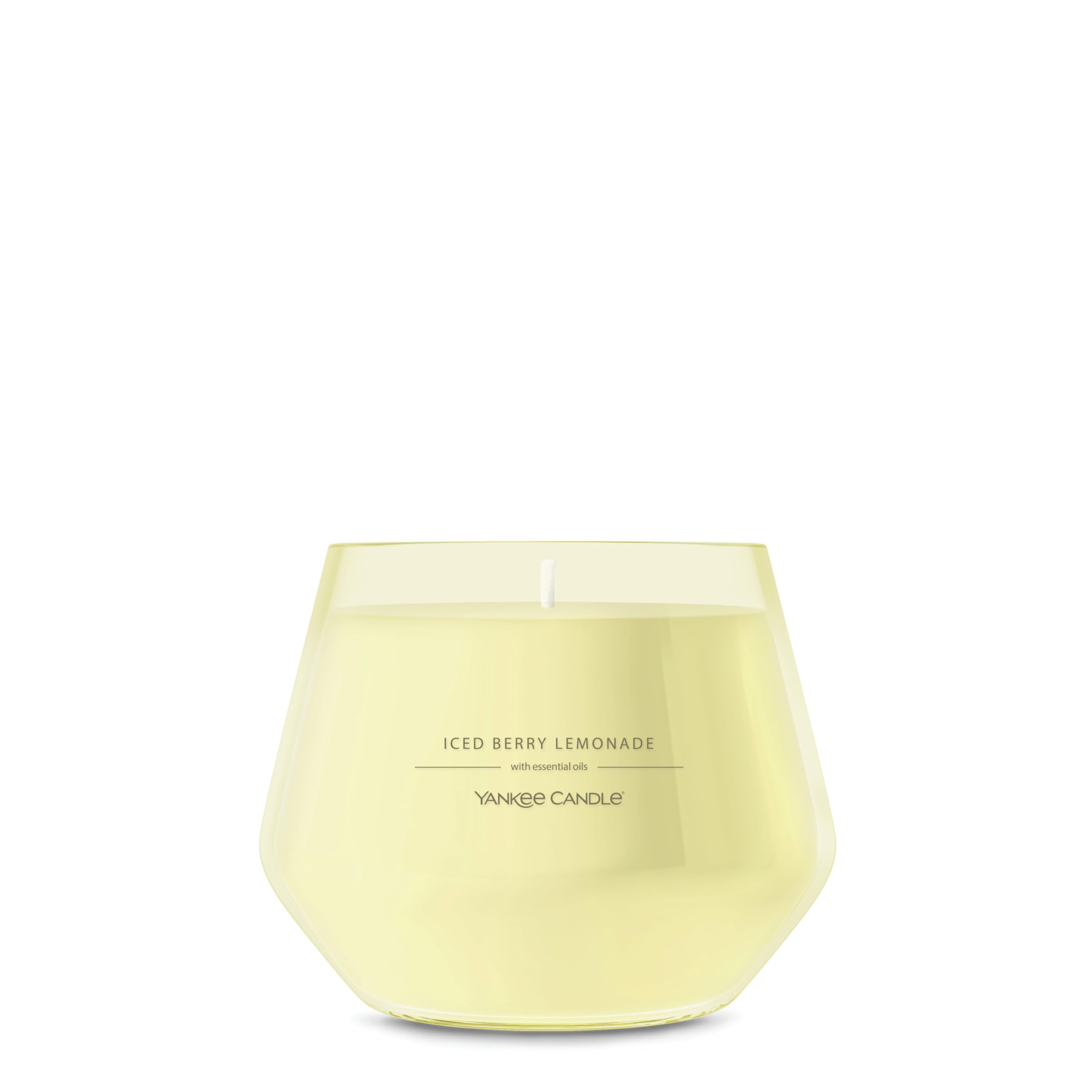 Yankee CandleStudio Scented Candle with up to 50 Hour Burn Time, Premium Plant Wax Blend for Consistent Burn, 10 oz Jar Candle with Room Filling Fragrance, Iced Berry Lemonade